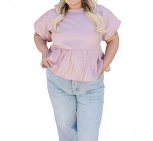 NEW HAPTICS denver peplum top in pink